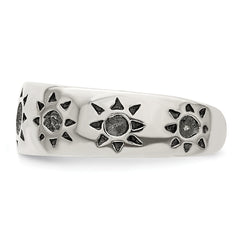 Sterling Silver Antiqued Sun Toe Ring