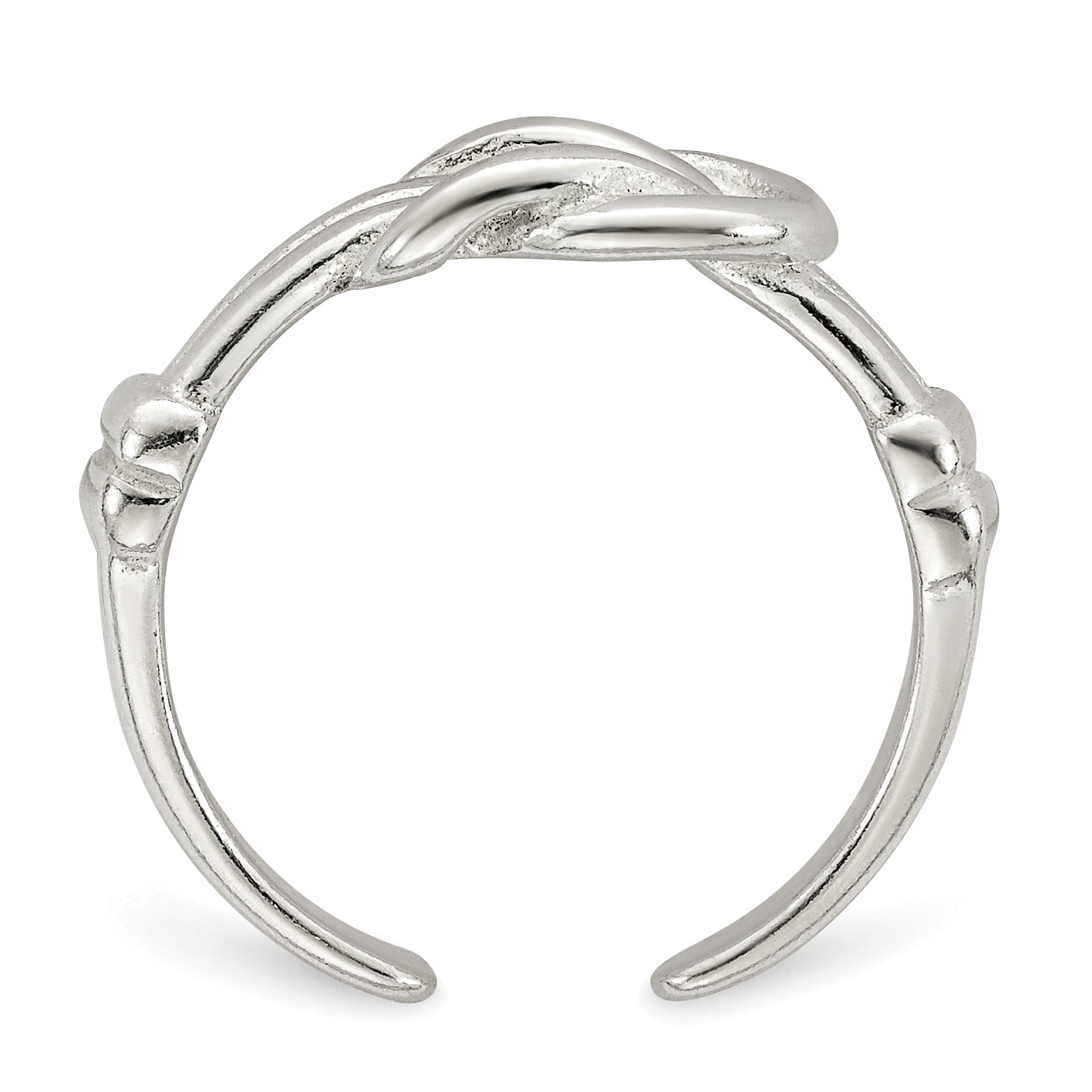 Sterling Silver Love Knot Toe Ring