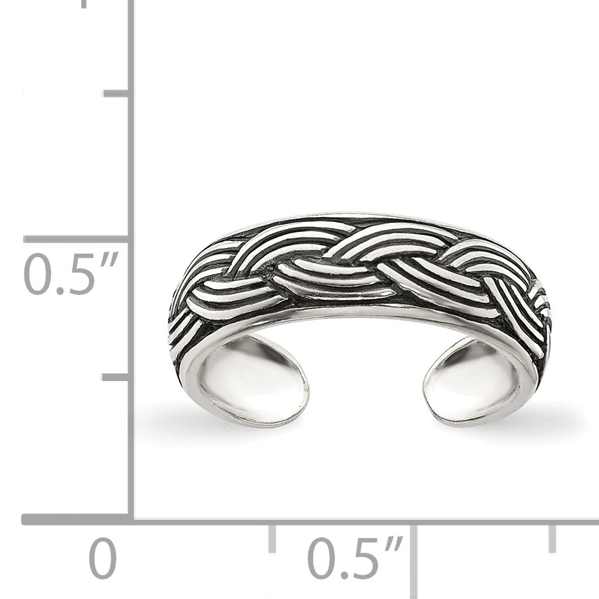 Sterling Silver Antiqued Toe Ring