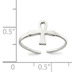 Sterling Silver Ankh (Egyptian Cross) Toe Ring