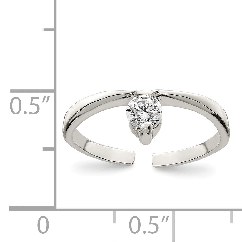 Sterling Silver CZ Toe Ring