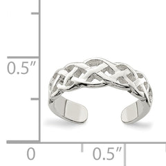 Sterling Silver Celtic Weave Toe Ring