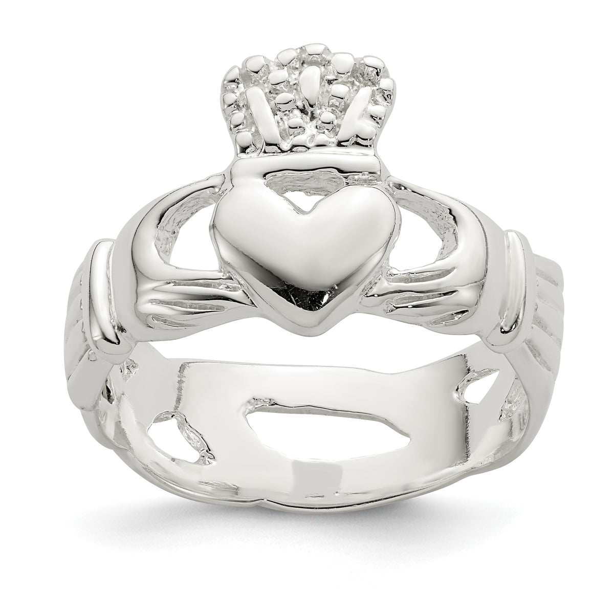 Sterling Silver Solid Claddagh Ring