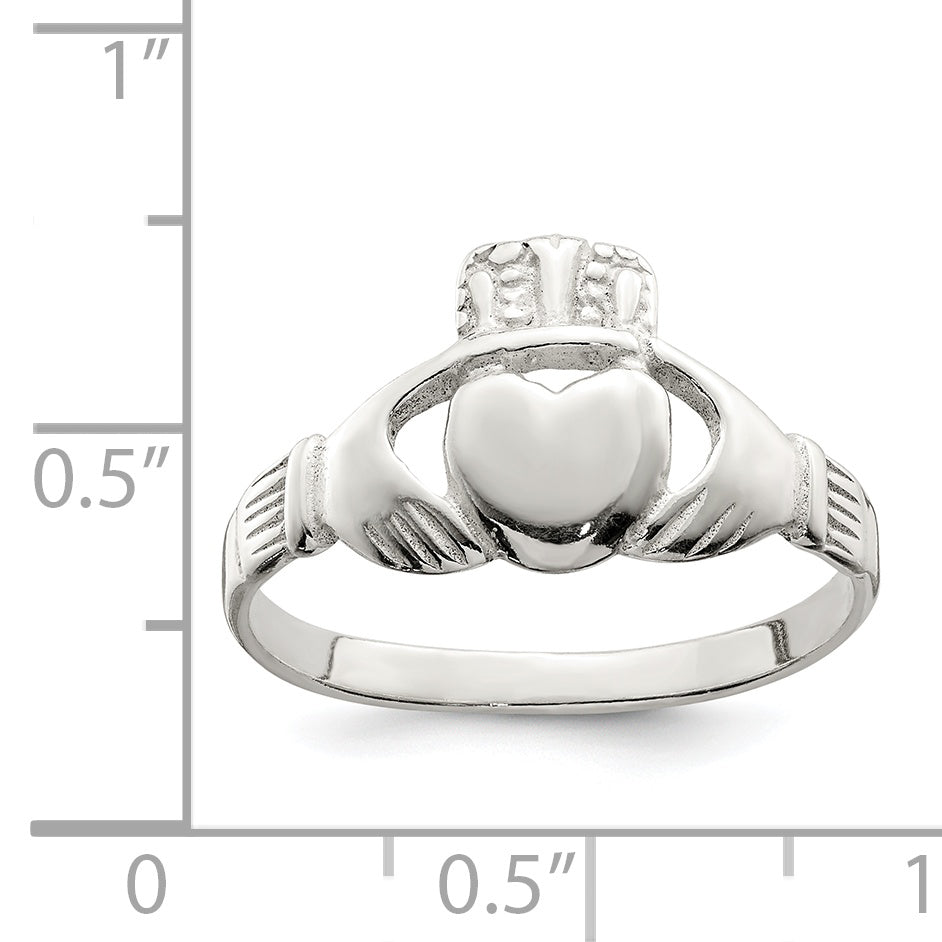 Sterling Silver Solid Claddagh Ring