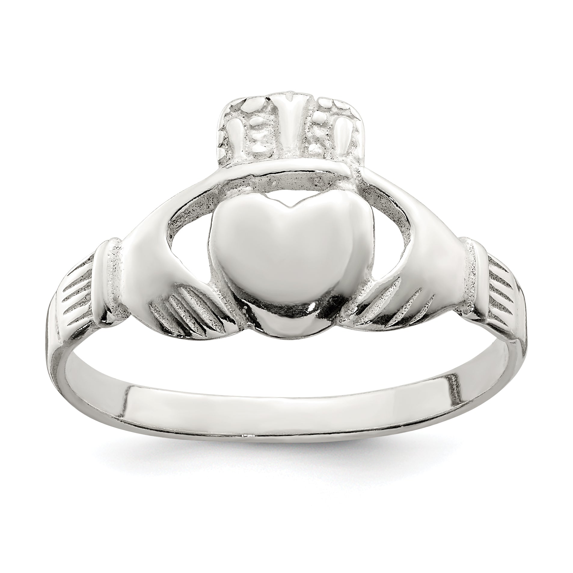 Sterling Silver Solid Claddagh Ring