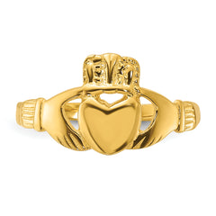 Sterling Silver Gold-tone Polished Claddagh Ring