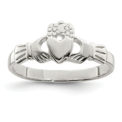 Sterling Silver Solid Claddagh Ring