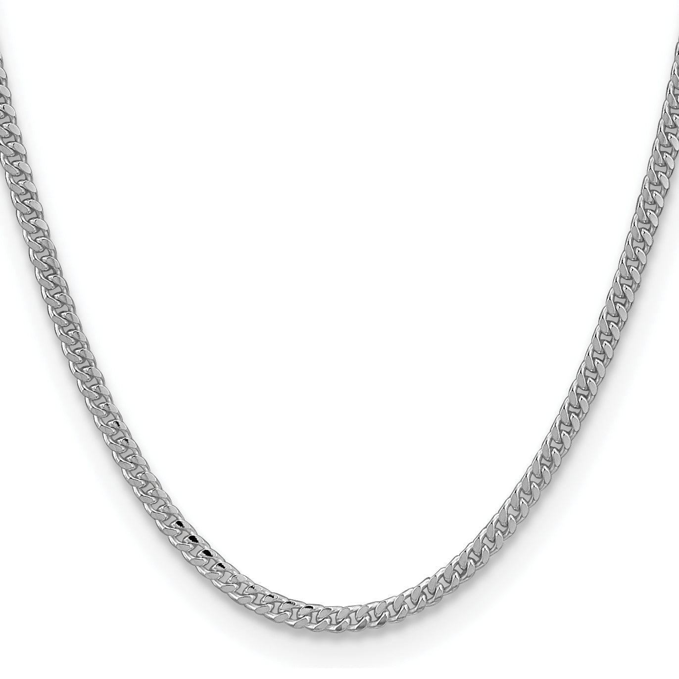 Sterling Silver 3.25mm Domed Curb Chain