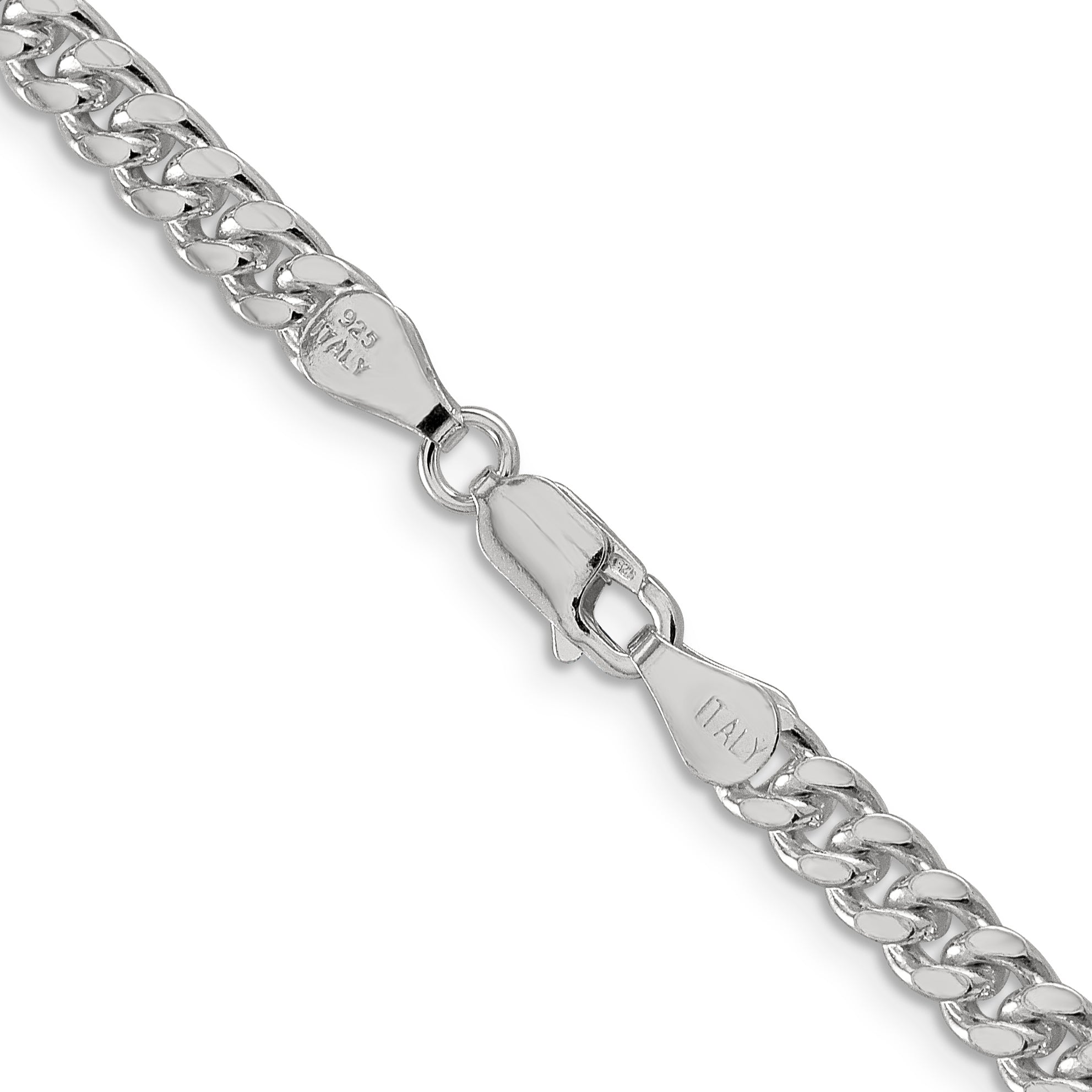 Sterling Silver 5mm Domed w/ Side D/C Curb Chain