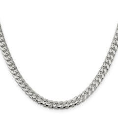 Sterling Silver 6mm Domed w/ Side D/C Curb Chain