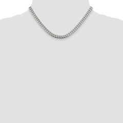 Sterling Silver 6mm Domed w/ Side D/C Curb Chain