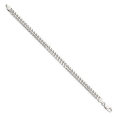 Sterling Silver 6mm Domed w/ Side D/C Curb Chain