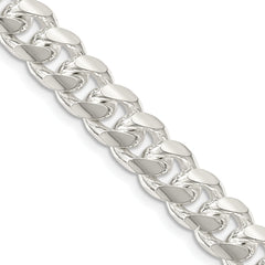 Sterling Silver 8.5mm Domed w/ Side D/C Curb Chain