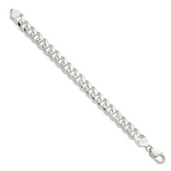 Sterling Silver 10.5mm Domed w/ Side D/C Curb Chain