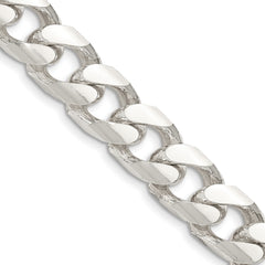 Sterling Silver 11mm Domed w/ Side D/C Curb Chain