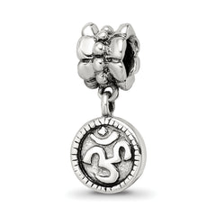 Sterling Silver Reflections Om Symbol Dangle Bead