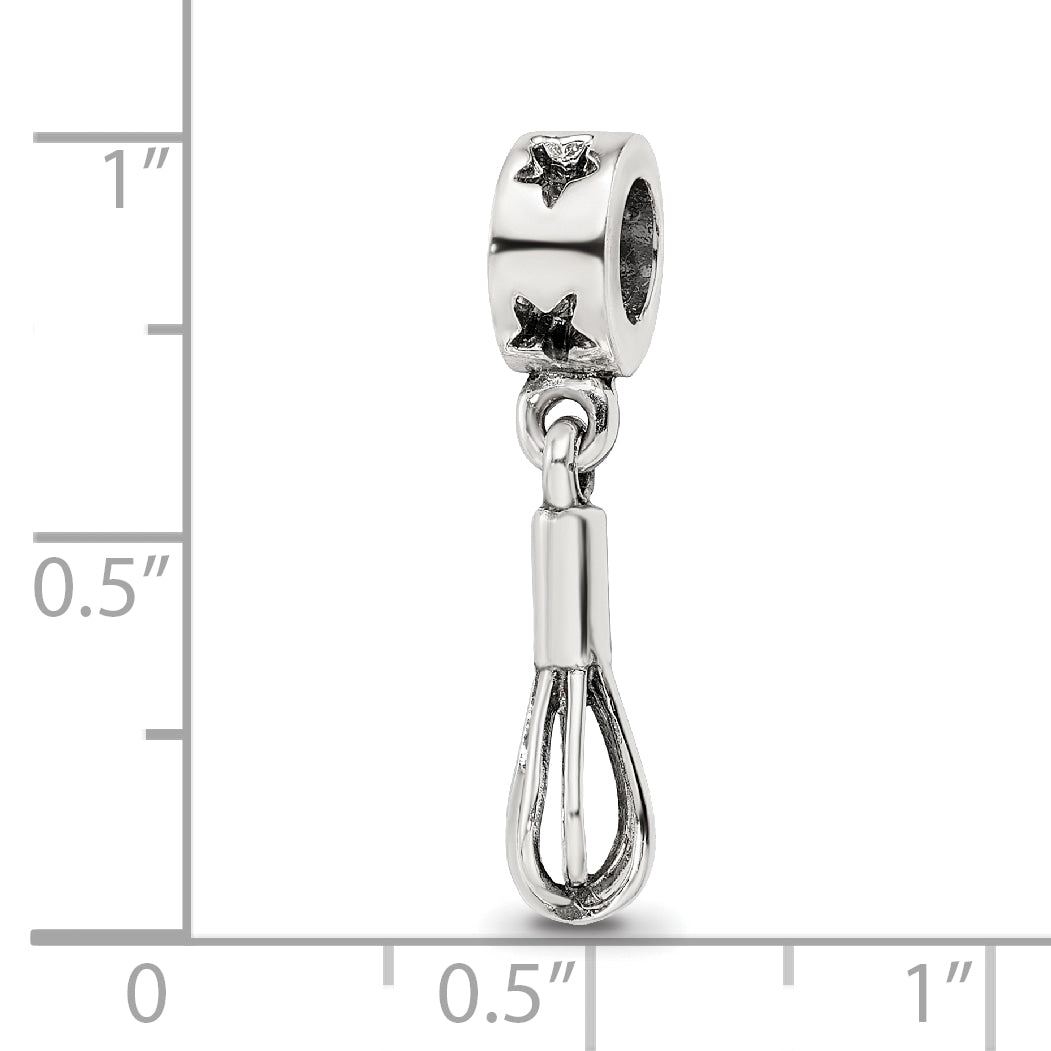 Sterling Silver Reflections Whisk Dangle Bead