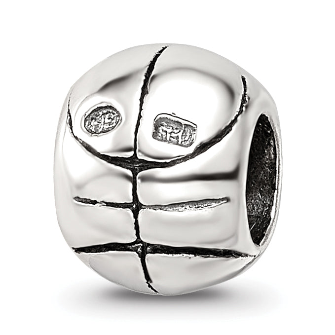 Sterling Silver Reflections Basketball Bead