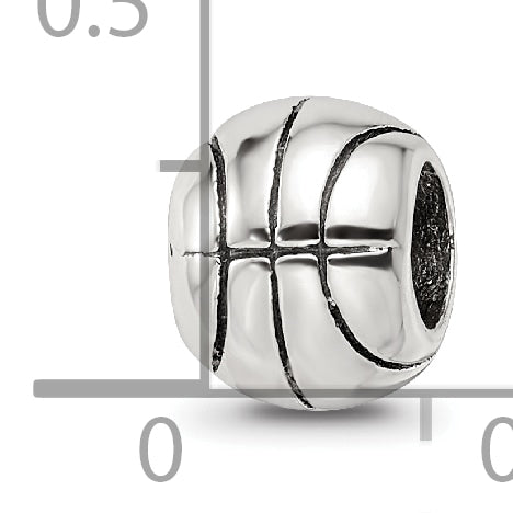 Sterling Silver Reflections Basketball Bead