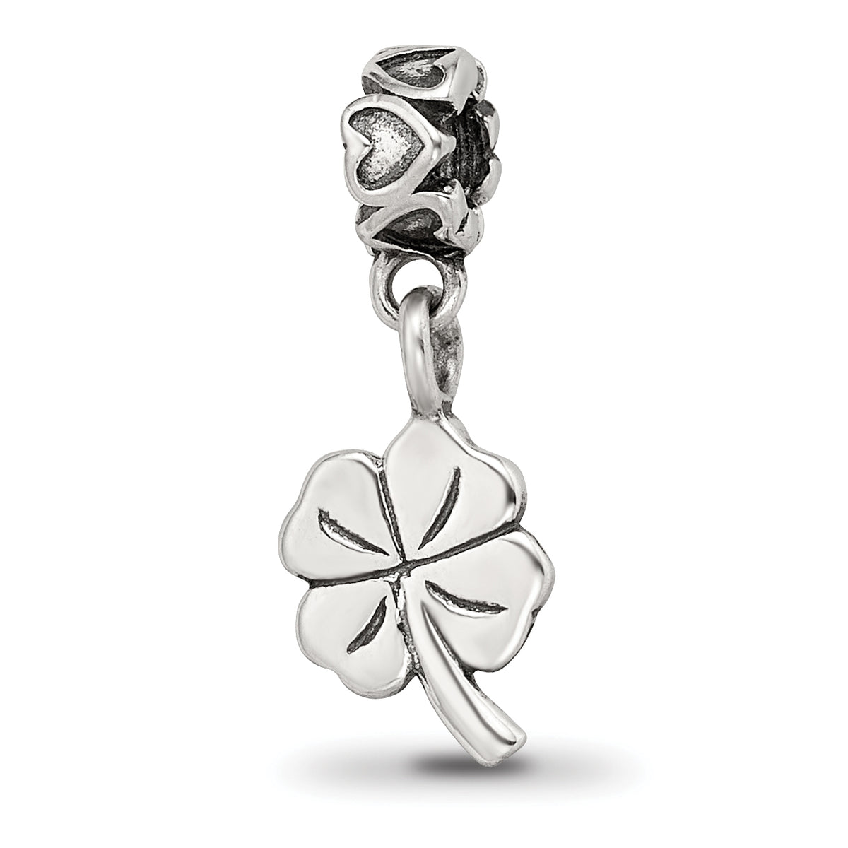 Kids Collection Sterling Silver 4-Leaf Clover Dangle Reflections Bead