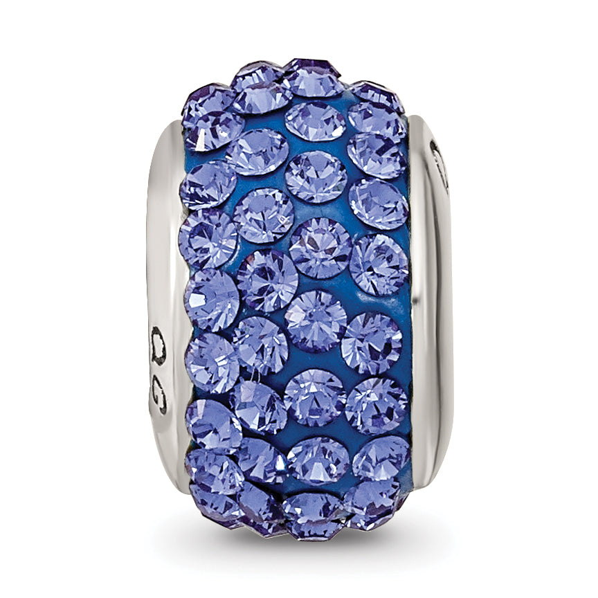 Sterling Silver Reflections September Full Blue Preciosa Crystal Bead