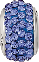 Sterling Silver Reflections September Full Blue Preciosa Crystal Bead