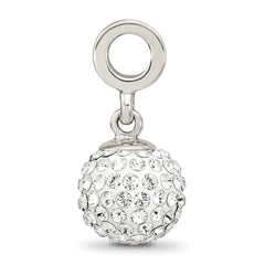 Sterling Silver Reflections April Preciosa Crystal Ball Dangle Bead