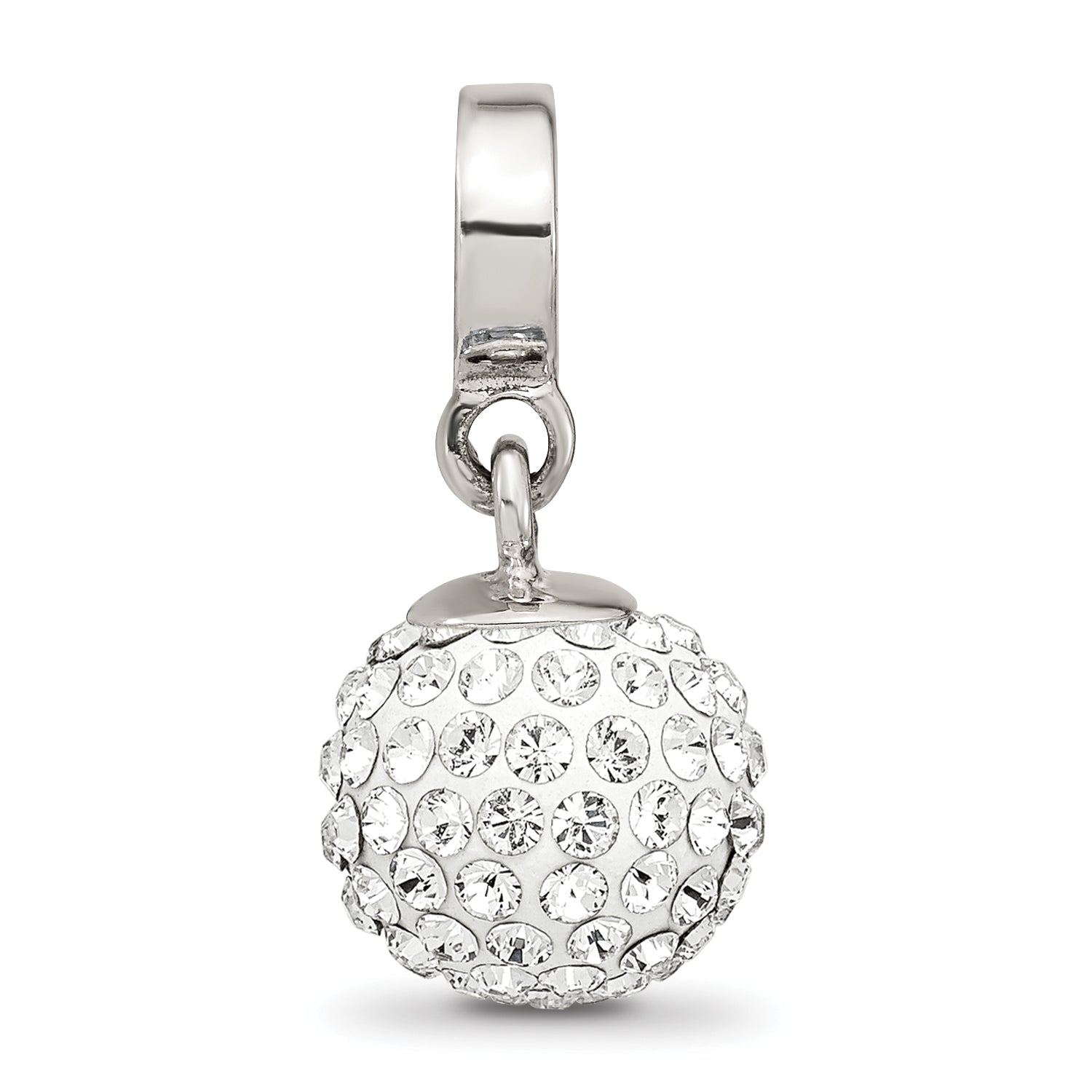 Sterling Silver Reflections April Preciosa Crystal Ball Dangle Bead