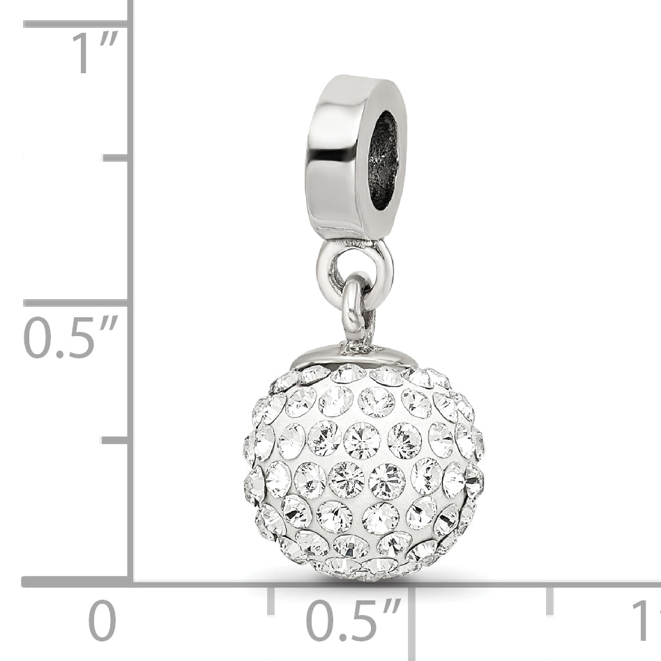 Sterling Silver Reflections April Preciosa Crystal Ball Dangle Bead