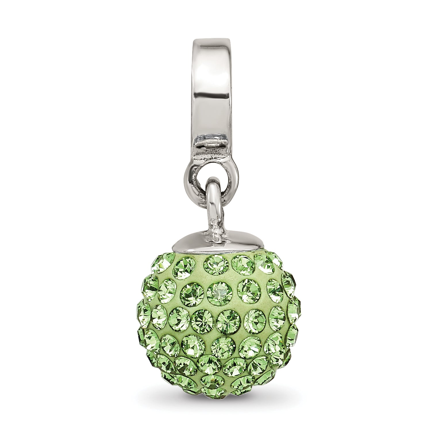 Sterling Silver Reflections Aug Preciosa Crystal Ball Dangle Bead