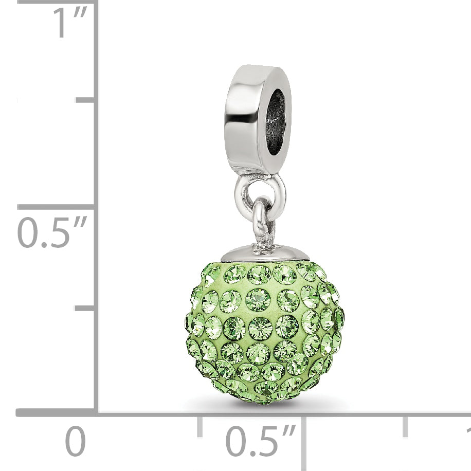 Sterling Silver Reflections Aug Preciosa Crystal Ball Dangle Bead