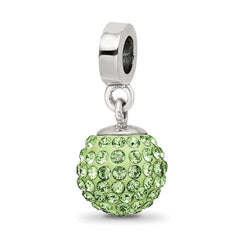 Sterling Silver Reflections Aug Preciosa Crystal Ball Dangle Bead