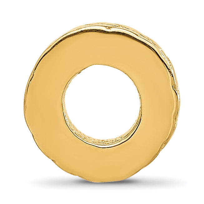 Sterling Silver Reflections Gold-plated Grooved Spacer Bead