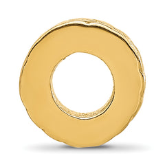 Sterling Silver Reflections Gold-plated Grooved Spacer Bead