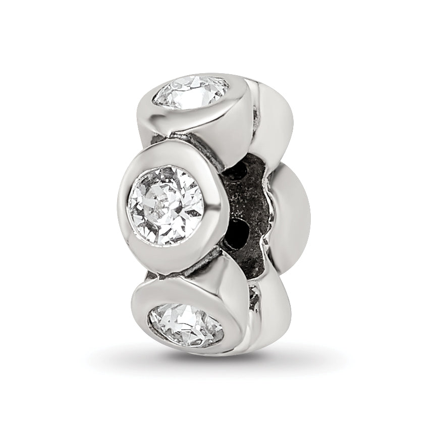 Sterling Silver Reflections April Preciosa Crystal Birthstone Bead