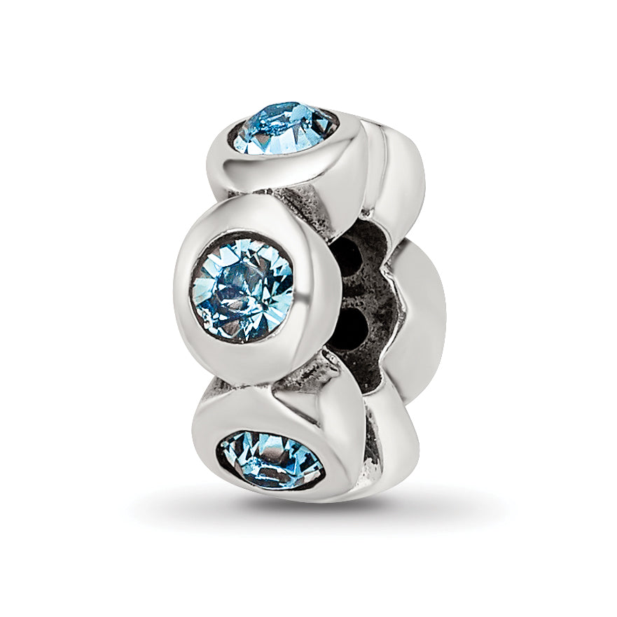 Sterling Silver Reflections Dec Preciosa Crystal Birthstone Bead