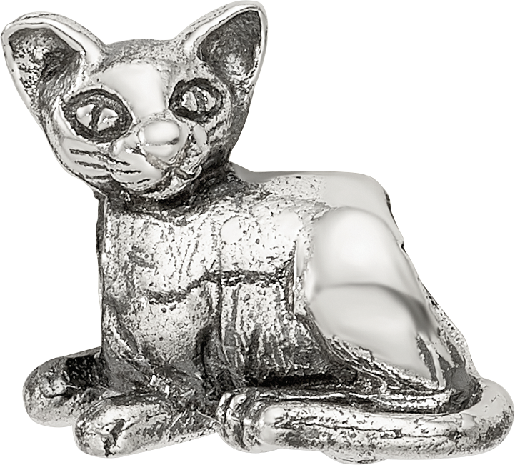 Sterling Silver Reflections Sphinx Cat Bead