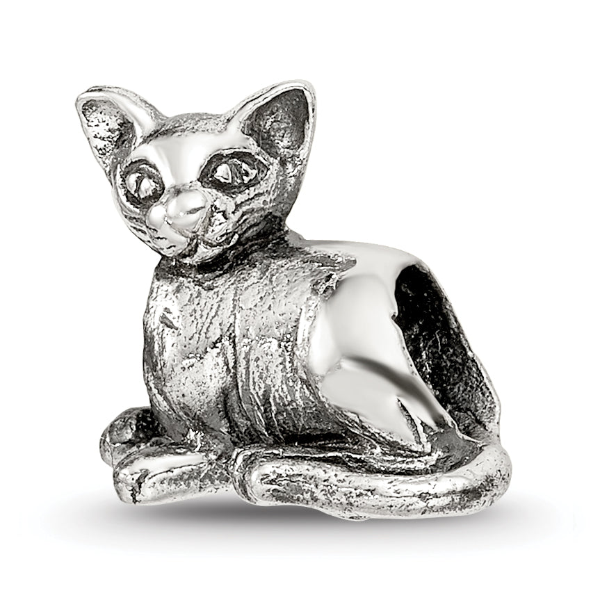 Sterling Silver Reflections Sphinx Cat Bead