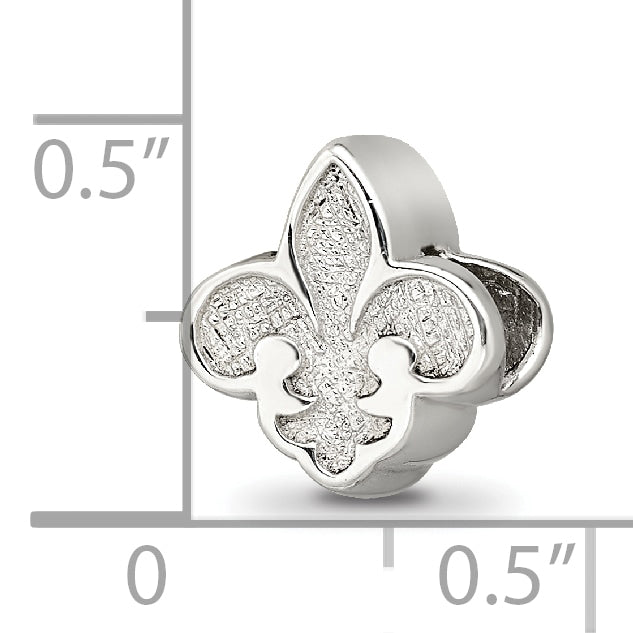 Sterling Silver Reflections Fleur de Lis Bead