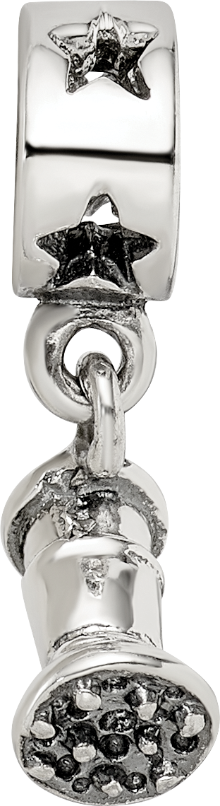 Sterling Silver Reflections Hair Dryer Dangle Bead