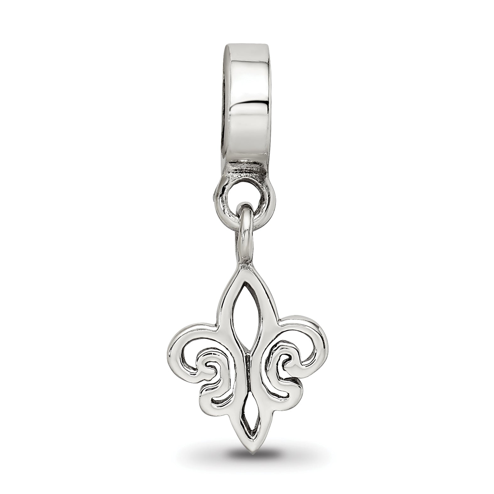 Sterling Silver Reflections Fleur de Lis Dangle Bead