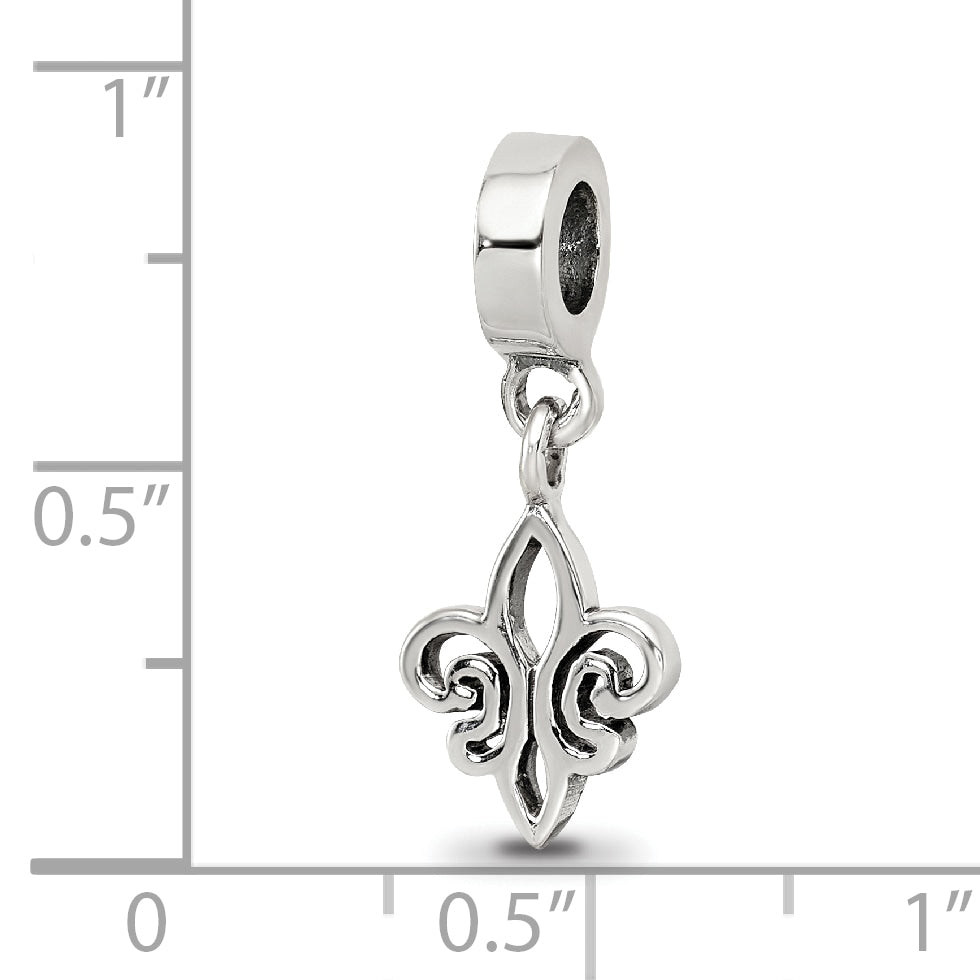 Sterling Silver Reflections Fleur de Lis Dangle Bead