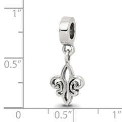 Sterling Silver Reflections Fleur de Lis Dangle Bead