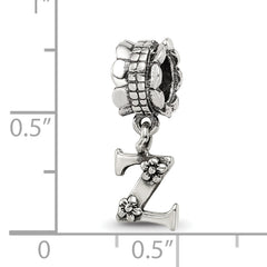 Sterling Silver Reflections Letter Z Dangle Bead