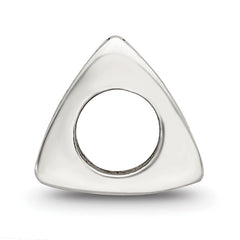 Sterling Silver 925 Antiqued Number 0 Triangle Bead Solid, Vintage Charm