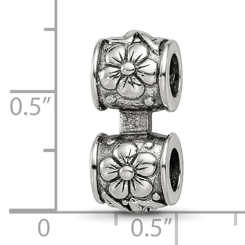 Sterling Silver Reflections Floral Connector Bead