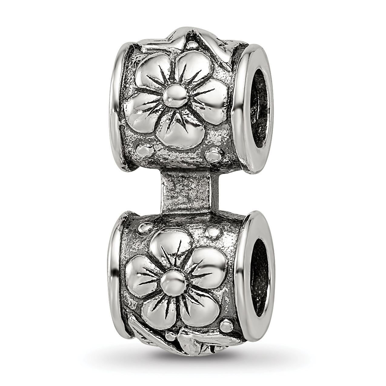 Sterling Silver Reflections Floral Connector Bead