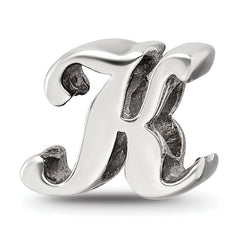 Sterling Silver Reflections Letter K Script Bead