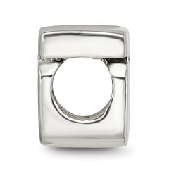 Sterling Silver 925 Polished Numeral 5 Bead with Sleek Timeless Design