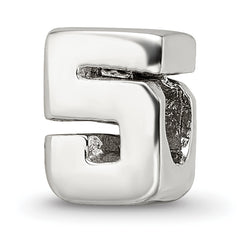 Sterling Silver Reflections Numeral 5 Bead